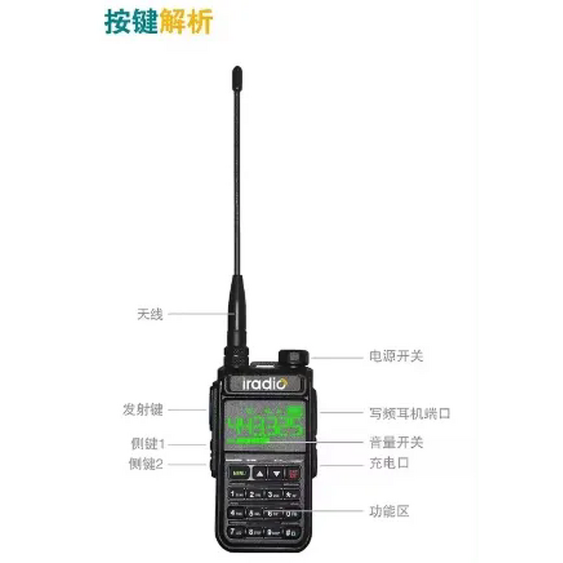 Analog Walkie Talkie Manufacturer - Iradio UV-5118 Plus Dual Display 5W Full Band