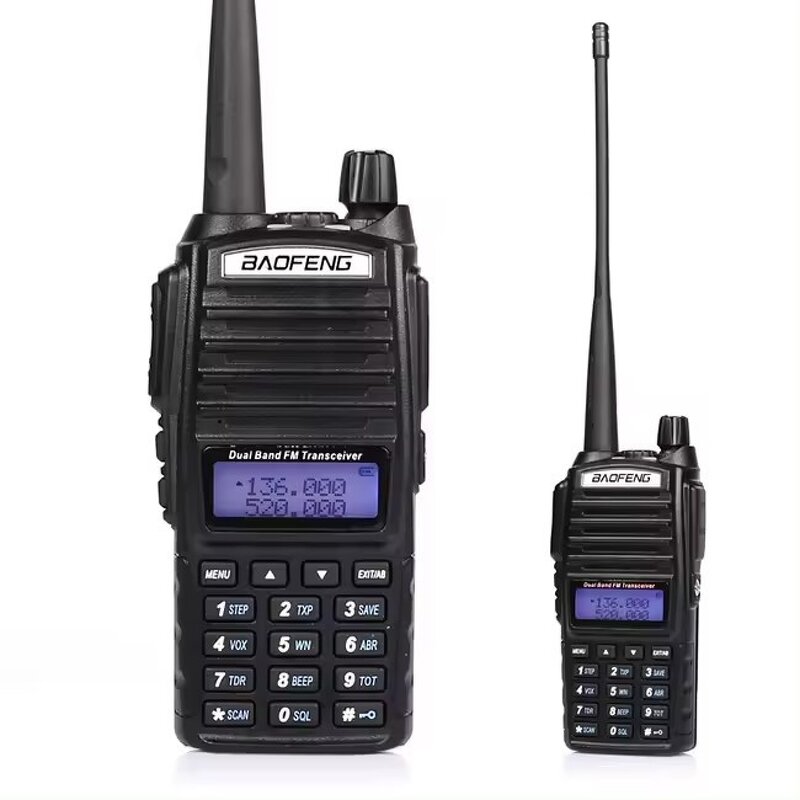 Walkie Talkie Manufacturer - BF UV-82 8W Dual Band UHF VHF PTT Long Range 10km