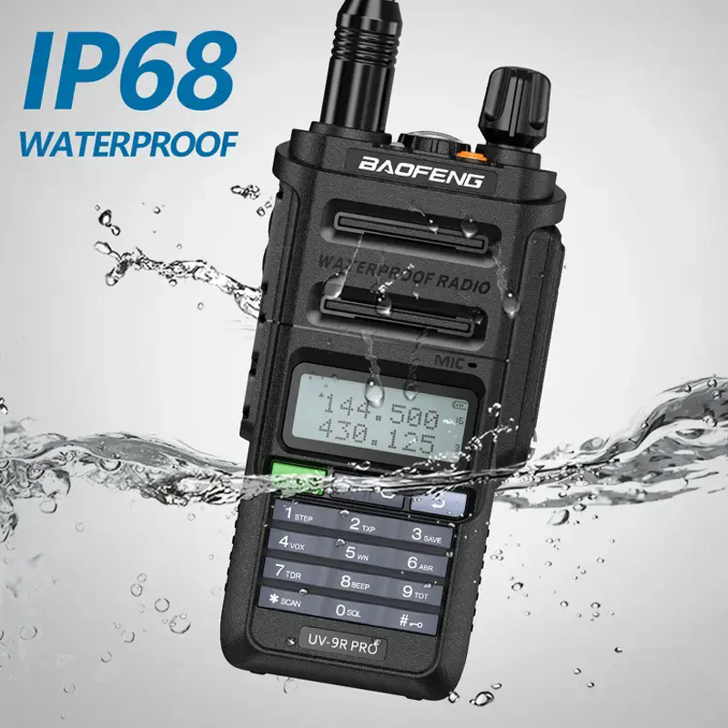 Walkie Talkie Manufacturer - UV-9R PRO IP68 Waterproof Handheld Dual Band UHF VHF