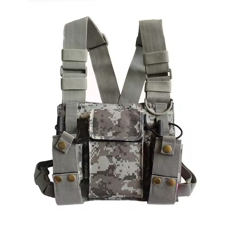 Radio Chest Harness Manufacturer - Tactics Case with Front Pouches for Universal Baofeng