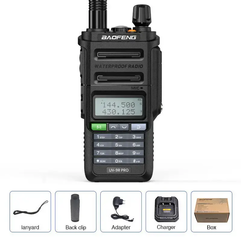 Walkie Talkie Manufacturer - UV-9R PRO IP68 Waterproof Handheld Dual Band UHF VHF
