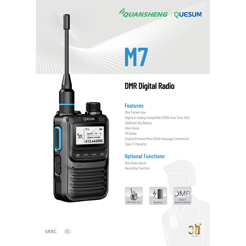Handheld Radio Manufacturer - QUANSHENG M7 Mini DMR Digital 2W Output