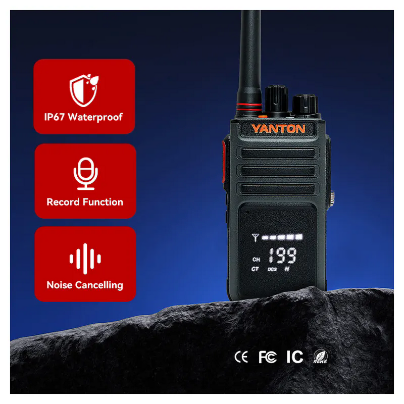 Analog Two-Way Walkie Talkie Manufacturer - YANTON T-800 5W IP67 Waterproof UHF