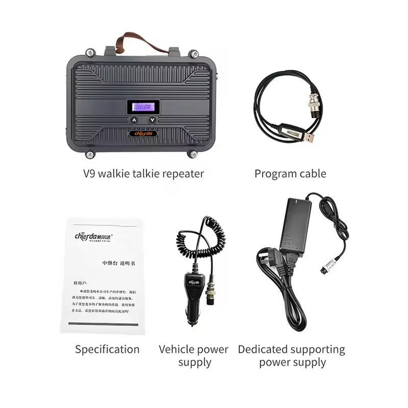 VHF UHF GMRS Repeater Manufacturer - Chierda V9 Portable Long Range Mobile Radio Base Station