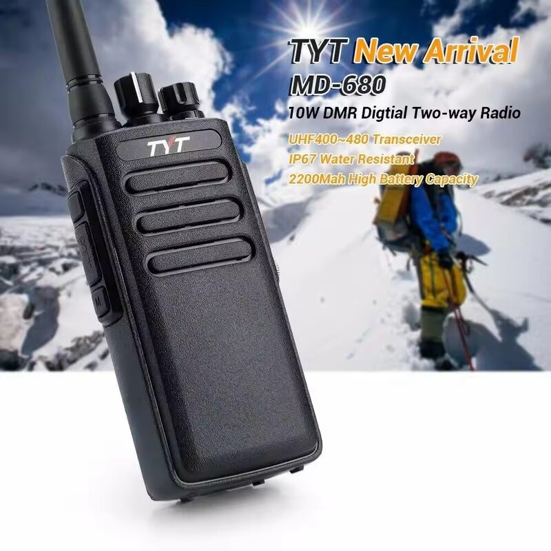 Walkie Talkie Manufacturer - TYT MD-680 DMR Handheld 10W IP67 Waterproof Digital Two-Way