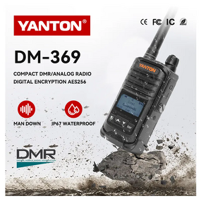DMR Walkie Talkie Manufacturer - YANTON DM-369 IP67 Waterproof 1024 Channels 5W AES256