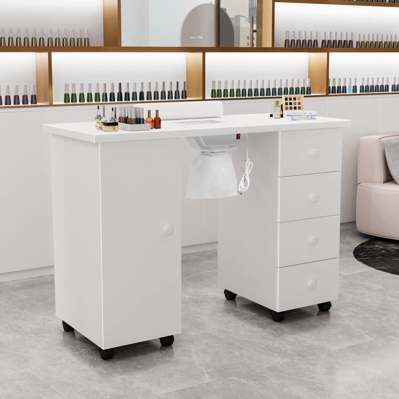 Nail Table Manufacturer - Modern Black with Dust Collector