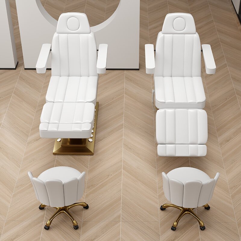 Beauty Salon Chair Manufacturer - Electric Eyelash Bed with Gold Base