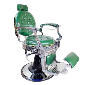 Barber Chair Manufacturer - Modern Portable Leather Green Metal