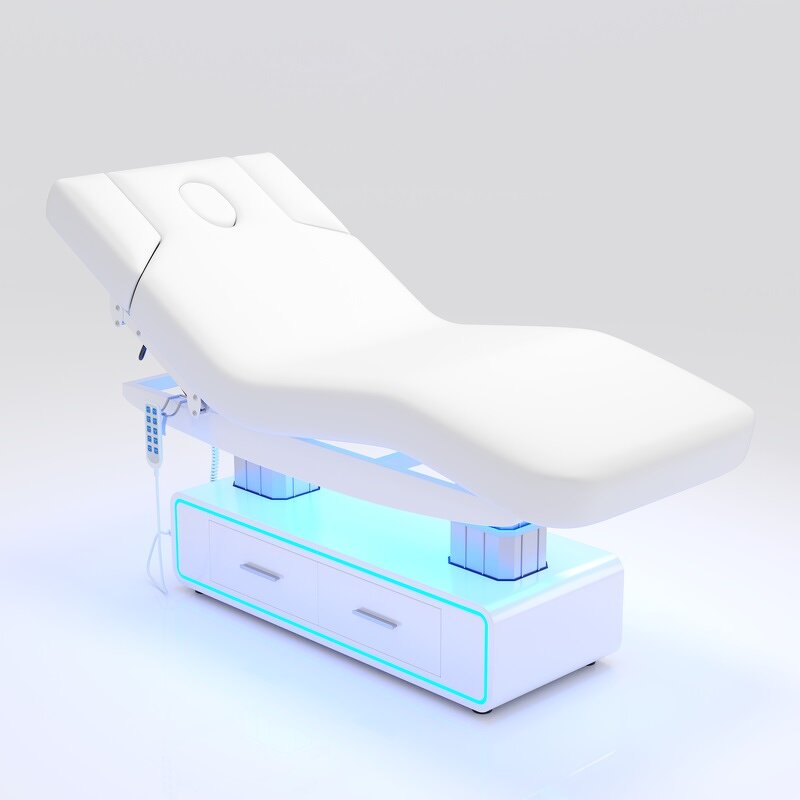 Massage Bed Manufacturer - Custom with Storage & Reclining Lash Bed