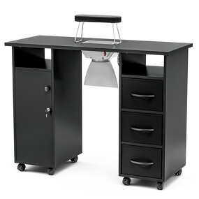 Nail Table Manufacturer - Beauty Salon Desk Wood Metal