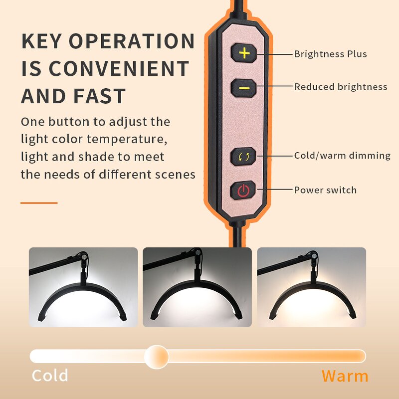 Salon Lamp Manufacturer - 12 Inch Half Moon 360 Degree Rotation