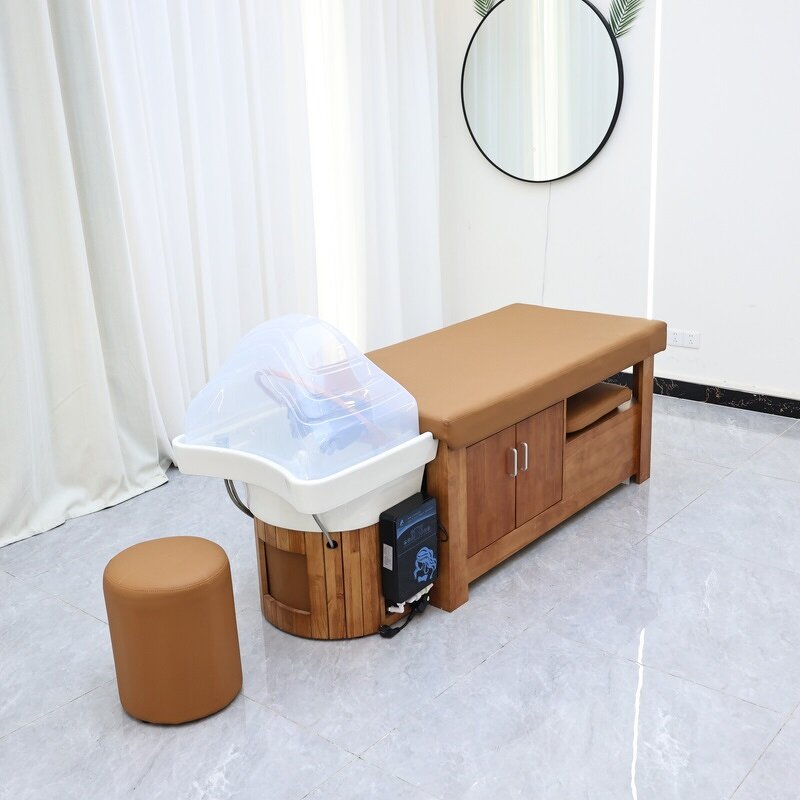Spa Bed Manufacturer - Thai Style with Ceramic Shampoo Storage