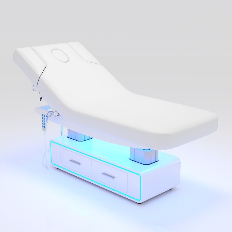 Massage Bed Manufacturer - Custom with Storage & Reclining Lash Bed