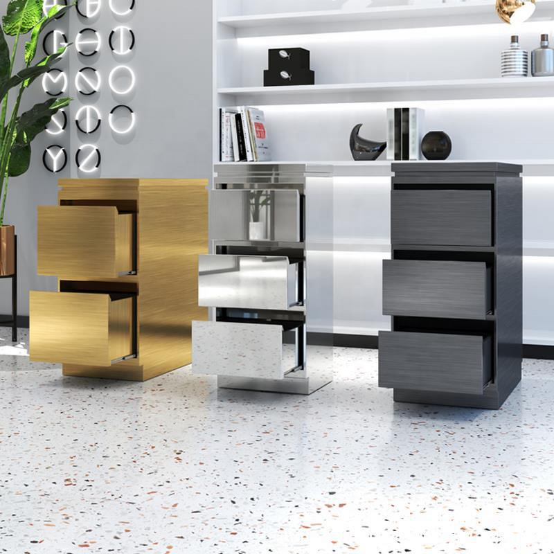 Salon Trolley Manufacturer - Luxury Modern Gold Drawer with Storage