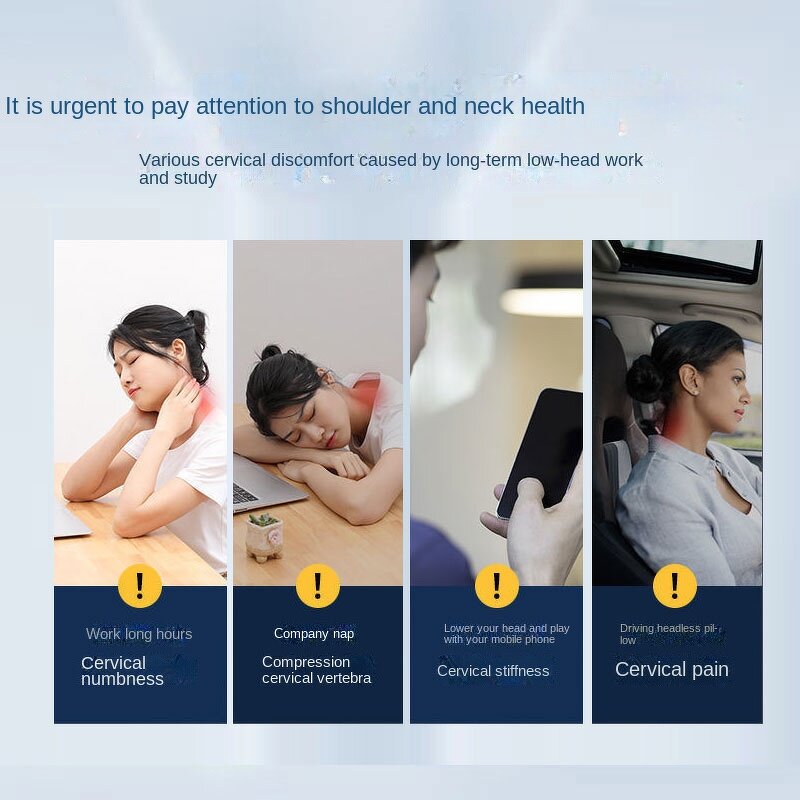 Heated Neck Stretcher - Instant Pain Relief Cervical Spine Pillow Neck Hump