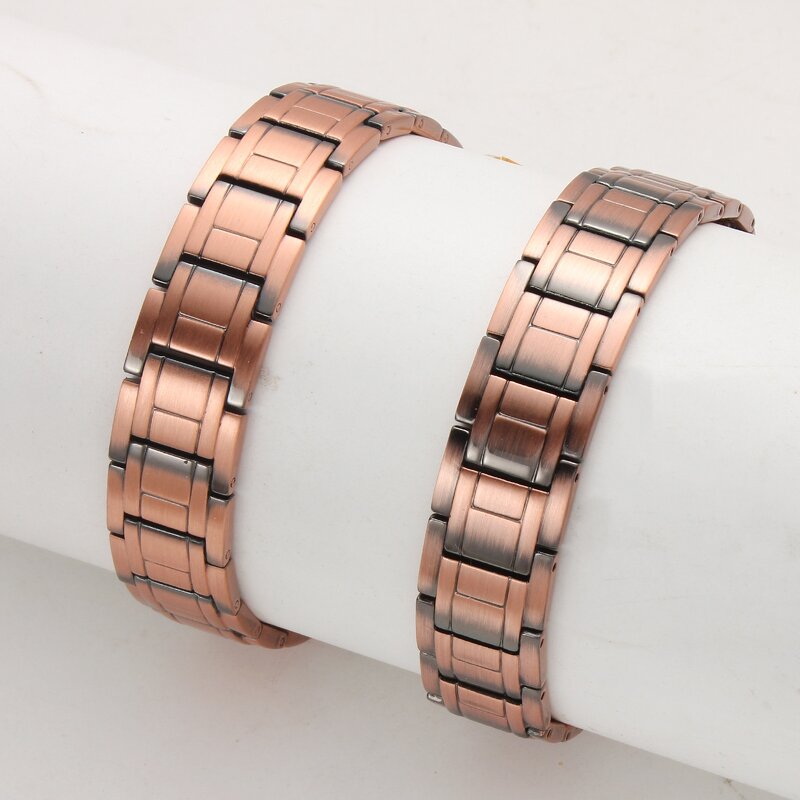Magnetic Therapy Bracelet - Vintage 15mm Red Copper Anti-Static Watch Buckle