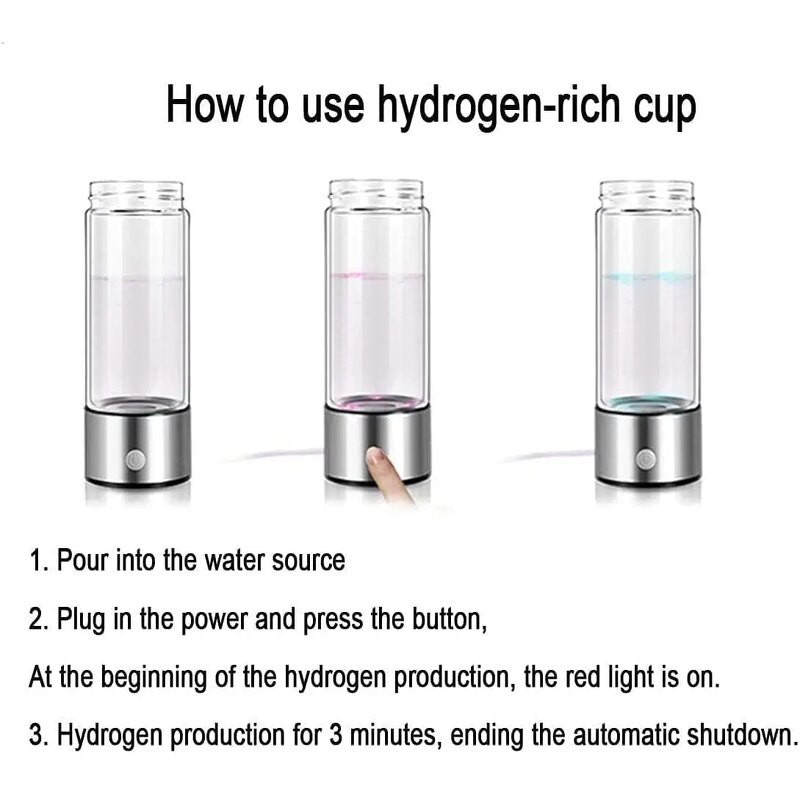 Hydrogen Water Bottle - SPE PEM Technology Rich Water Ionizer Generator Cup