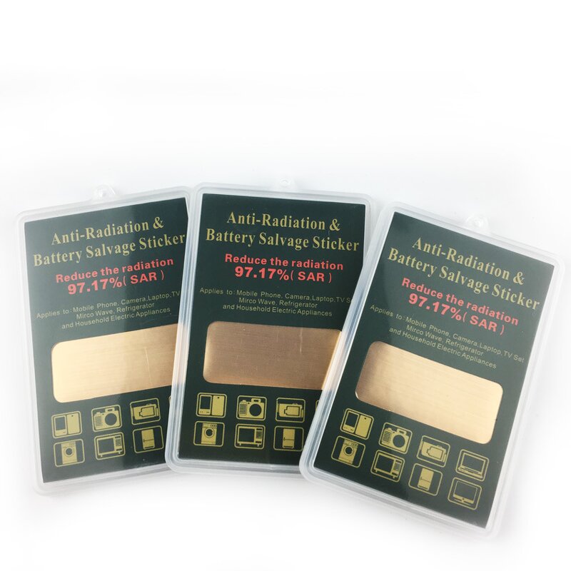 EMF Protection Sticker - Negative Ion Rectangular Metal Harmonising Design