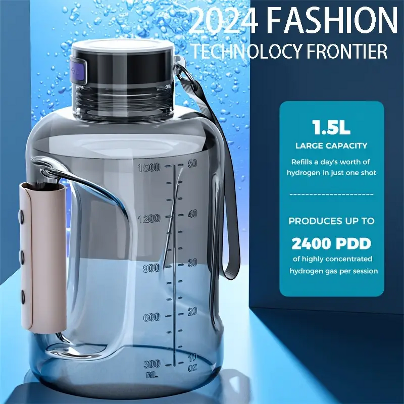 Hydrogen Water Bottle - 1.5L High-concentration USB Rechargeable Portable Pot