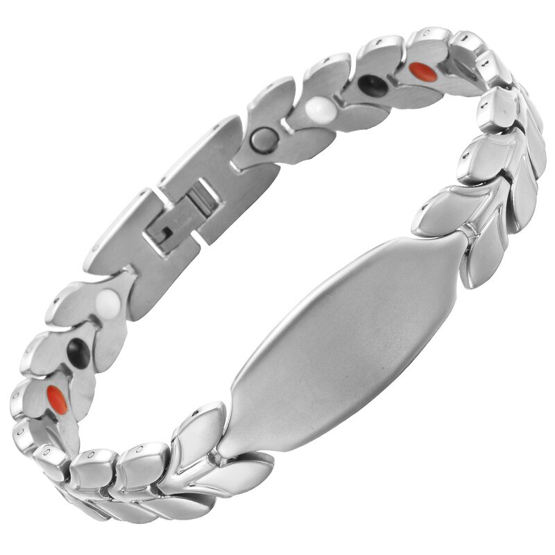 4-in-1 Magnetic Bracelet - Fashion Wheat Ear Titanium Steel for Arm Wear