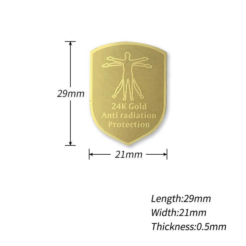 Anti Radiation Sticker - 24K Gold Negative Ion EMF Protection for Mobile Phones