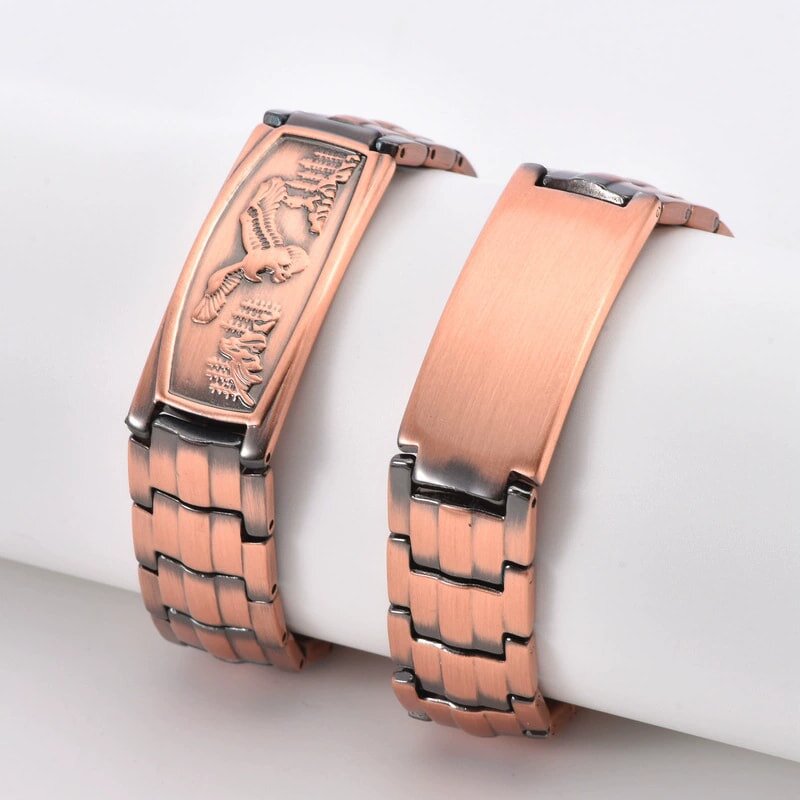 Copper Eagle Bracelet - 99.9% Pure Ultra-Strength Magnetic Therapy Hand Chain