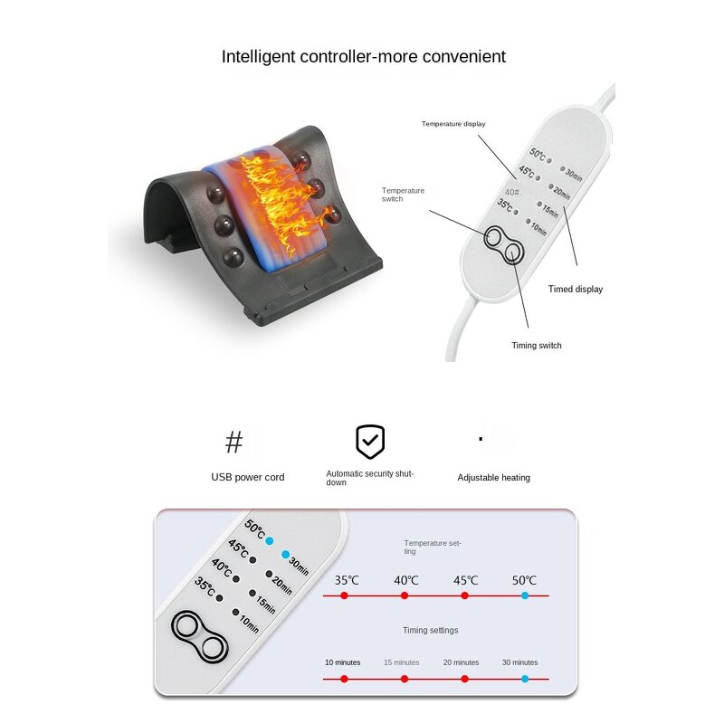 Heated Neck Stretcher - Instant Pain Relief Cervical Spine Pillow Neck Hump