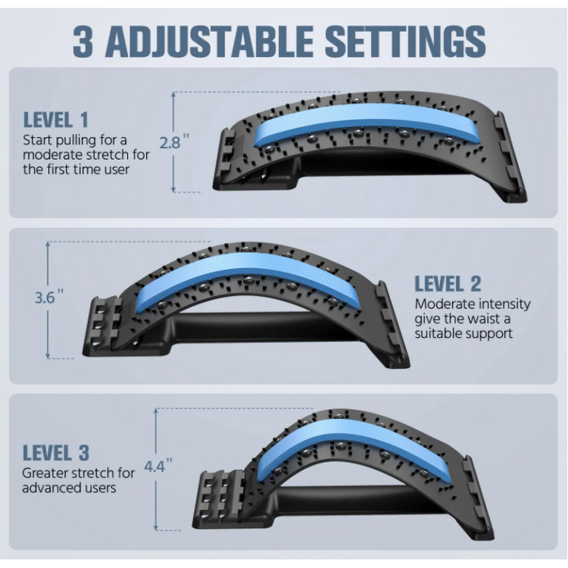 Back Stretcher - Sports Fitness Pain Relief Lumbar Magic Backcracker Massager