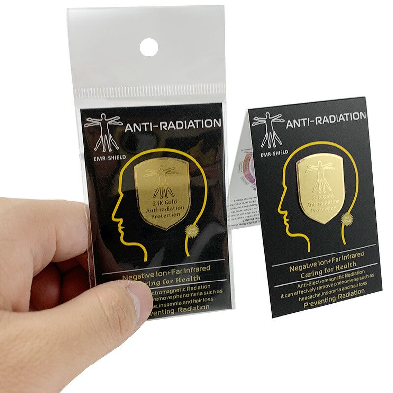 Anti Radiation Sticker - 24K Gold Negative Ion EMF Protection for Mobile Phones