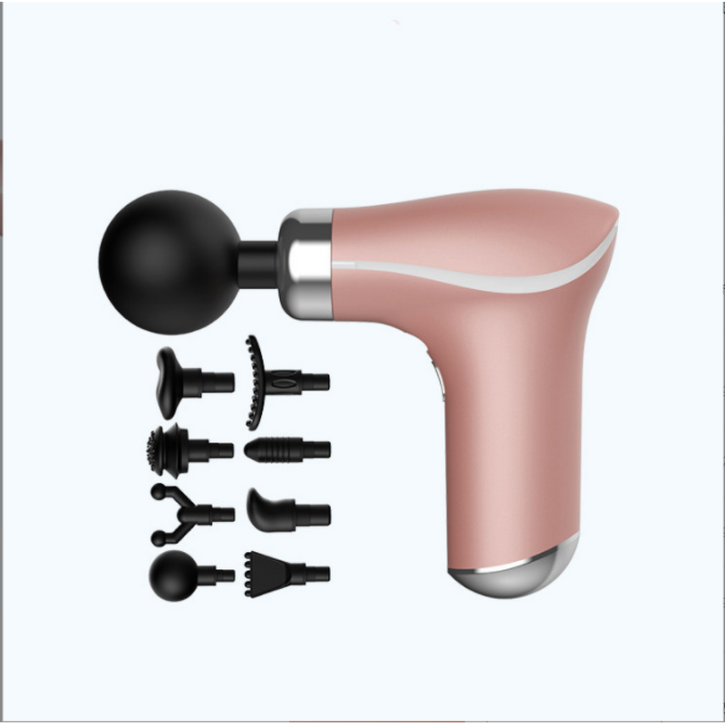 Mini Massage Gun - 8 Roll Head Body Fascia Gun Yoga Deep Muscle Relax Tool