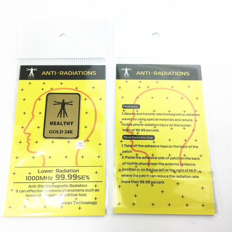 Anti Radiation Sticker - 24K Square Double Mobile Phone Radiation Elimination