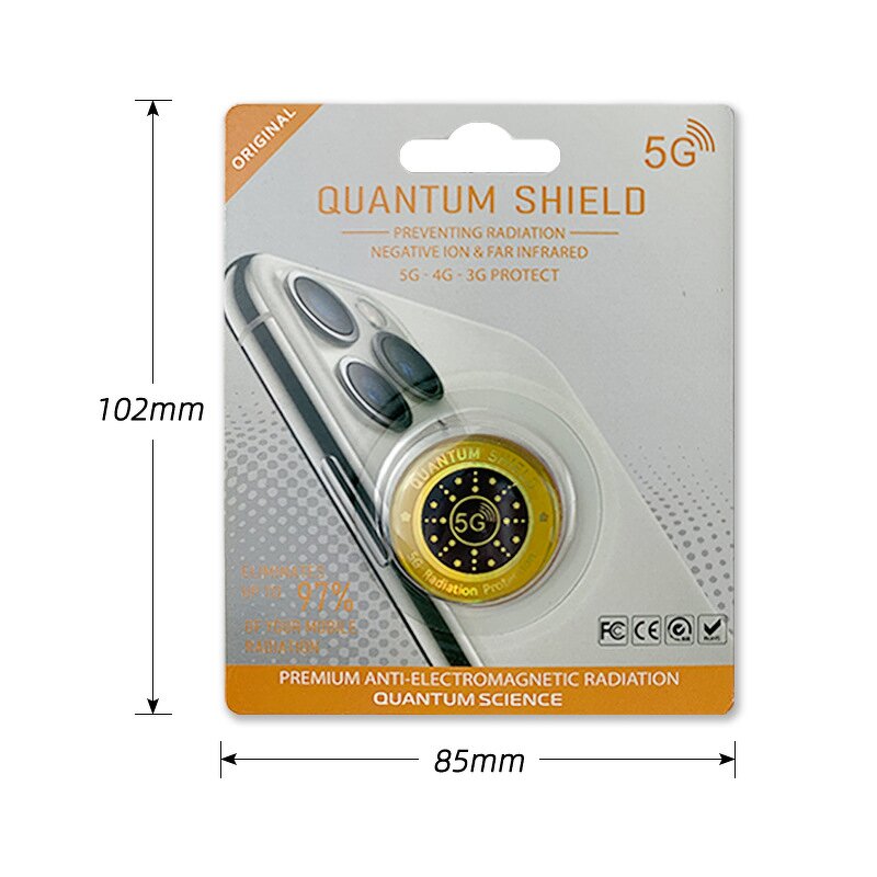 Quantum Radiation Shield - Circular Harmonising EME Sticker for Cell Phones
