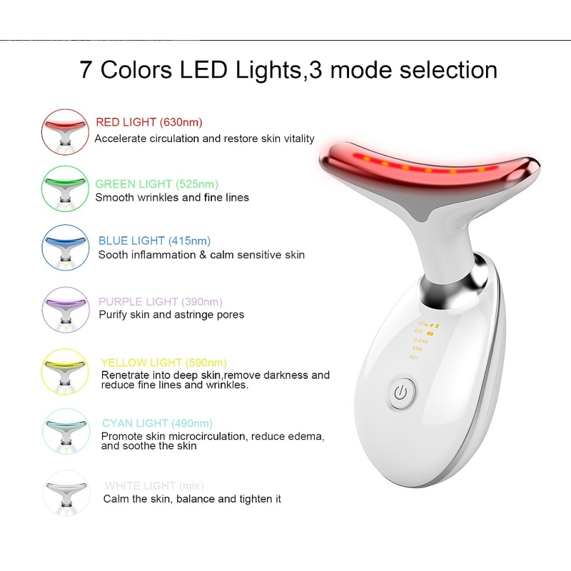 7-in-1 Face Neck Massager - Home Skin Care Rejuvenation Beauty Sculpting Tool