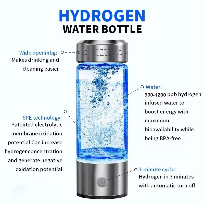 Hydrogen Water Bottle - SPE PEM Technology Rich Water Ionizer Generator Cup