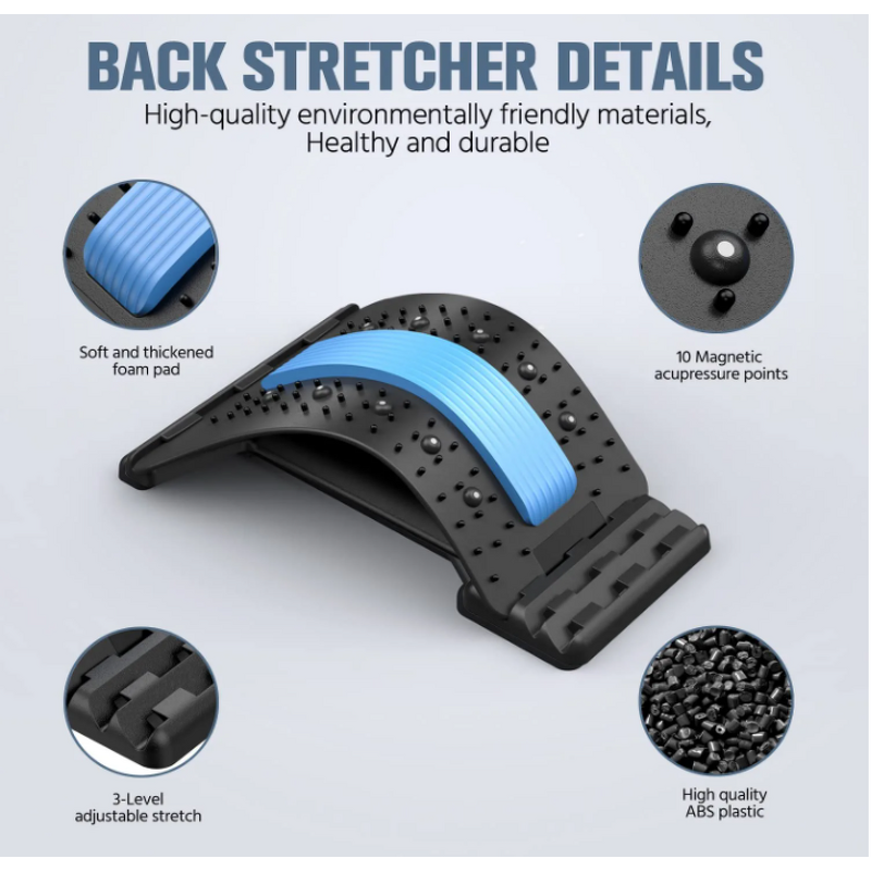 Back Stretcher - Sports Fitness Pain Relief Lumbar Magic Backcracker Massager