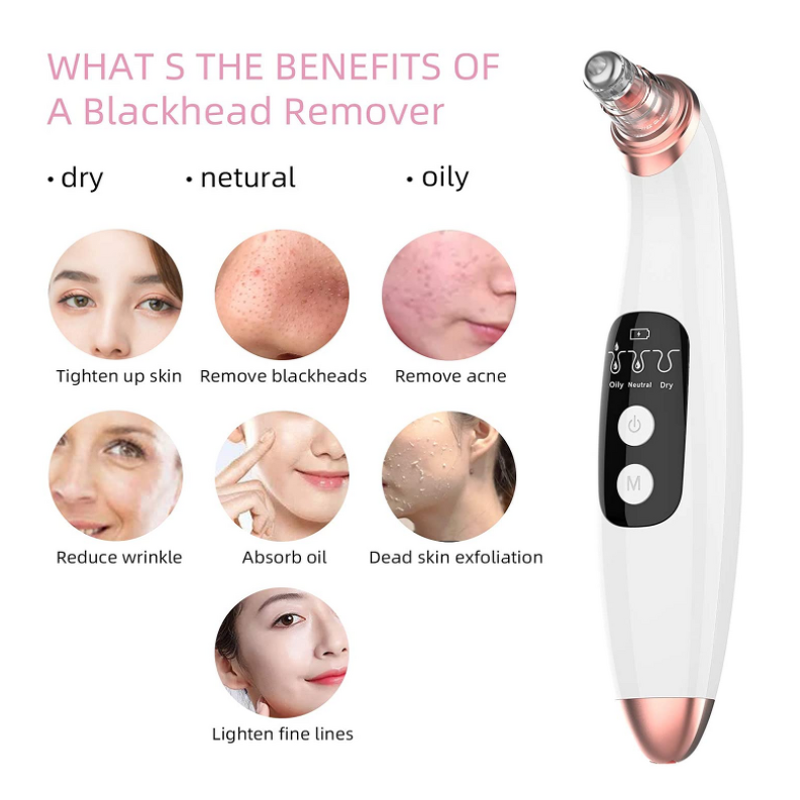 Blackhead Remover Vacuum - 5MP HD Camera WiFi Pore Cleaner Beauty Device