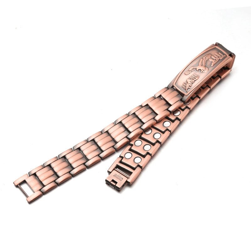 Copper Eagle Bracelet - 99.9% Pure Ultra-Strength Magnetic Therapy Hand Chain