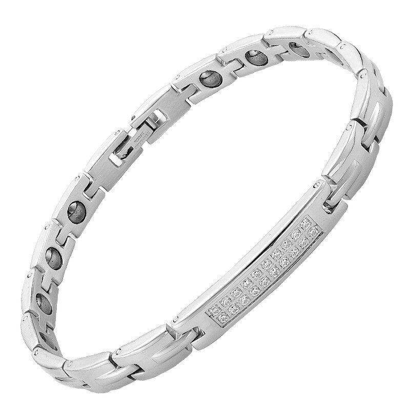 Magnetic Energy Bracelet - Women Luxury Double-Row Diamond Titanium Steel