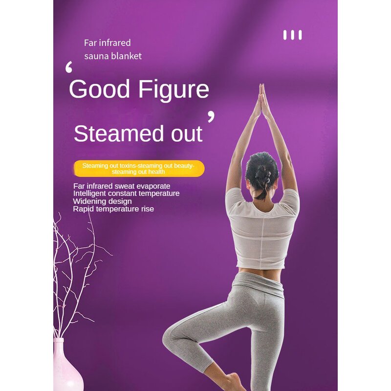 Far Infrared Sauna Blanket - Remote Control Heating Detox Pad for Home Use