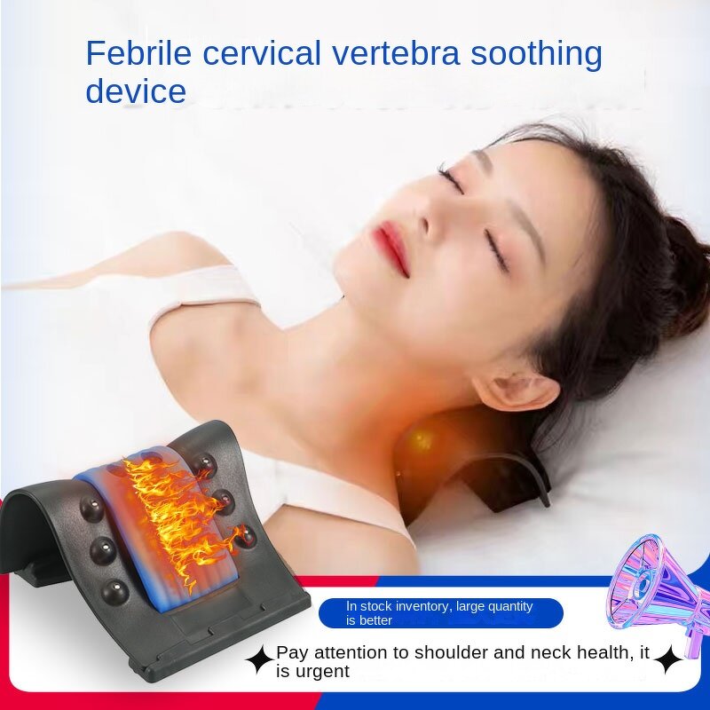 Heated Neck Stretcher - Instant Pain Relief Cervical Spine Pillow Neck Hump
