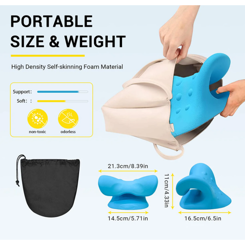 Cervical Traction Pillow - Neck Shoulder Relaxer Pain Relief Neck Stretcher