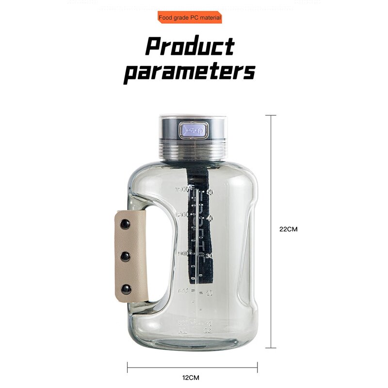 Hydrogen Water Bottle - 1.5L High-concentration USB Rechargeable Portable Pot