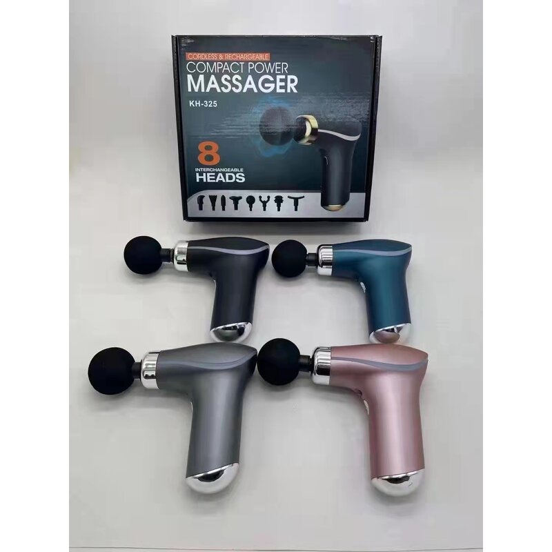 Mini Massage Gun - 8 Roll Head Body Fascia Gun Yoga Deep Muscle Relax Tool