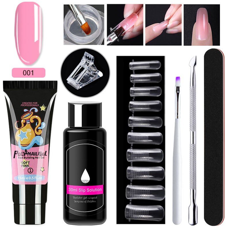 Poly Nail Gel Kit Manufacturer - Wholesale Acrylic Professional 15 ml with UV Lamp