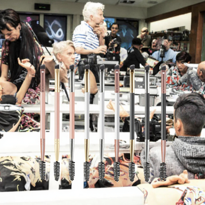 Eyebrow Brush Manufacturer - 2 in 1 Dual-Ended Mascara & Angled Brow