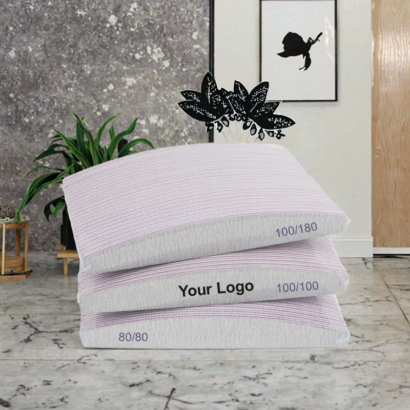 Nail Buffer Manufacturer - Professional Custom EVA Half Moon Grey Zebra