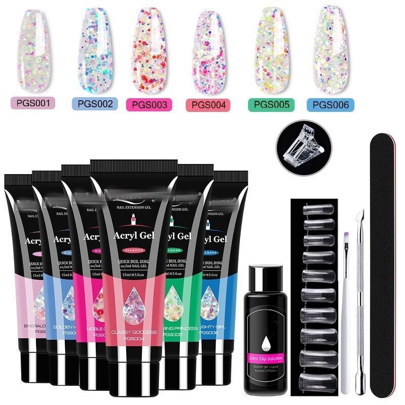 Poly Nail Gel Kit Manufacturer - Wholesale Acrylic Professional 15 ml with UV Lamp