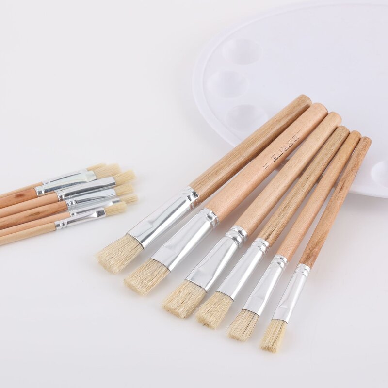 Artist Brushes Set Manufacturer - Long Wooden Natural Hair Fan for Acrylic Watercolor