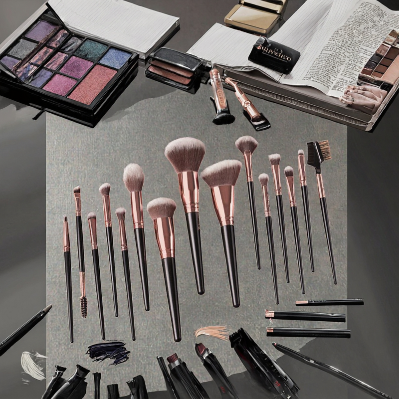 Makeup Brush Set Manufacturer - 15pcs Aluminum Tube with Nylon